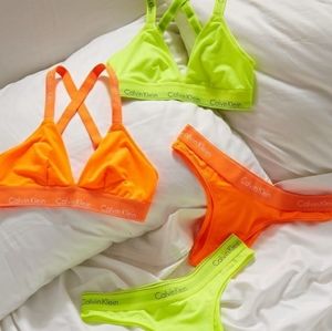 NWT Calvin Klein Bralette Neon Yellow